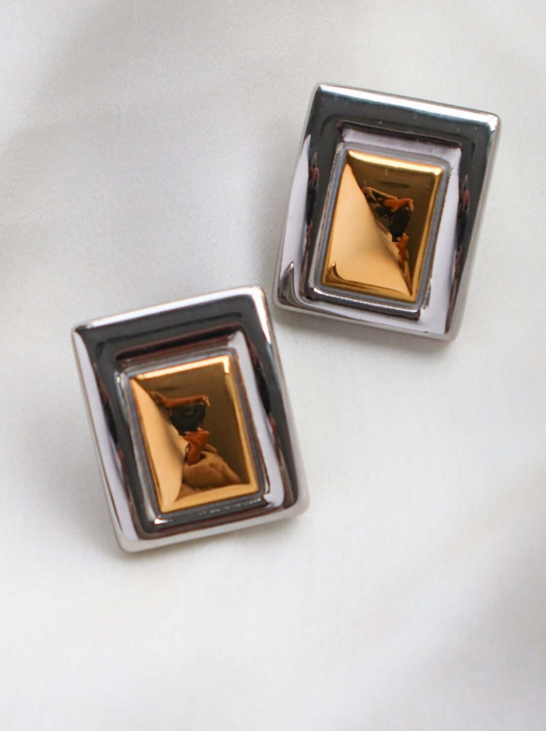 Pipa Earrings | Two tone