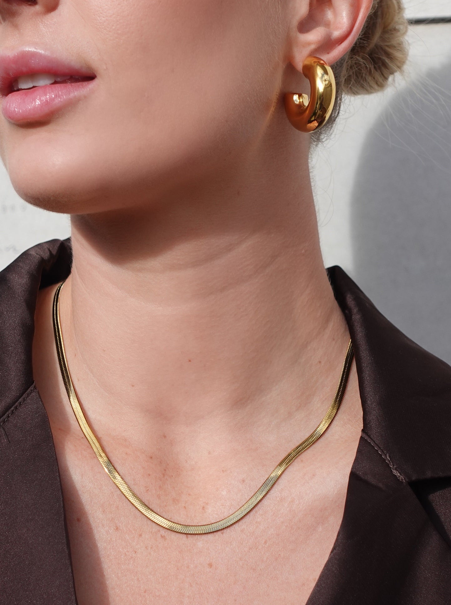 Kayo Herringbone Chain | Gold