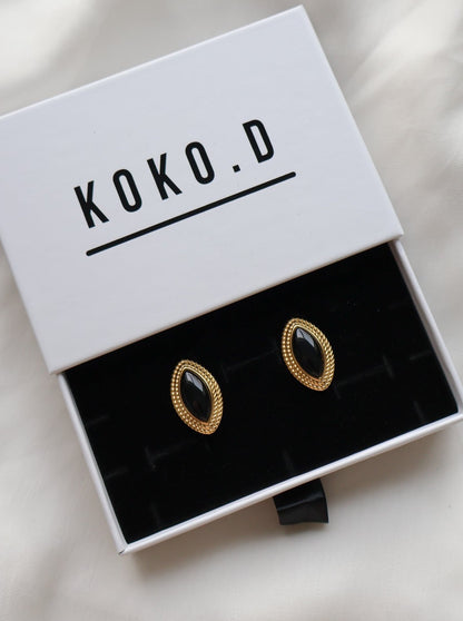 Agnes Chunky Earrings in KOKO.D jewellery box