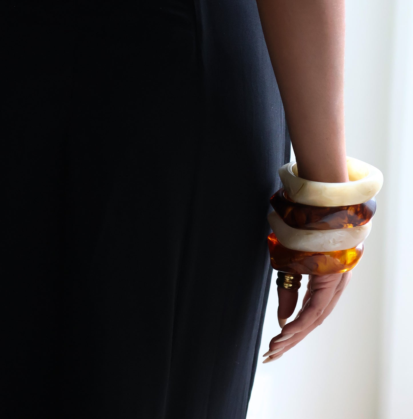 Clara Bangle stack  - ( Dark Roast, Latte drip, Haidi cuff)