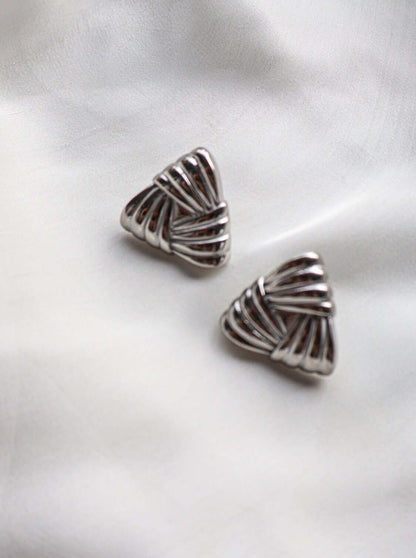 Alexa Triangle Earrings | Silver