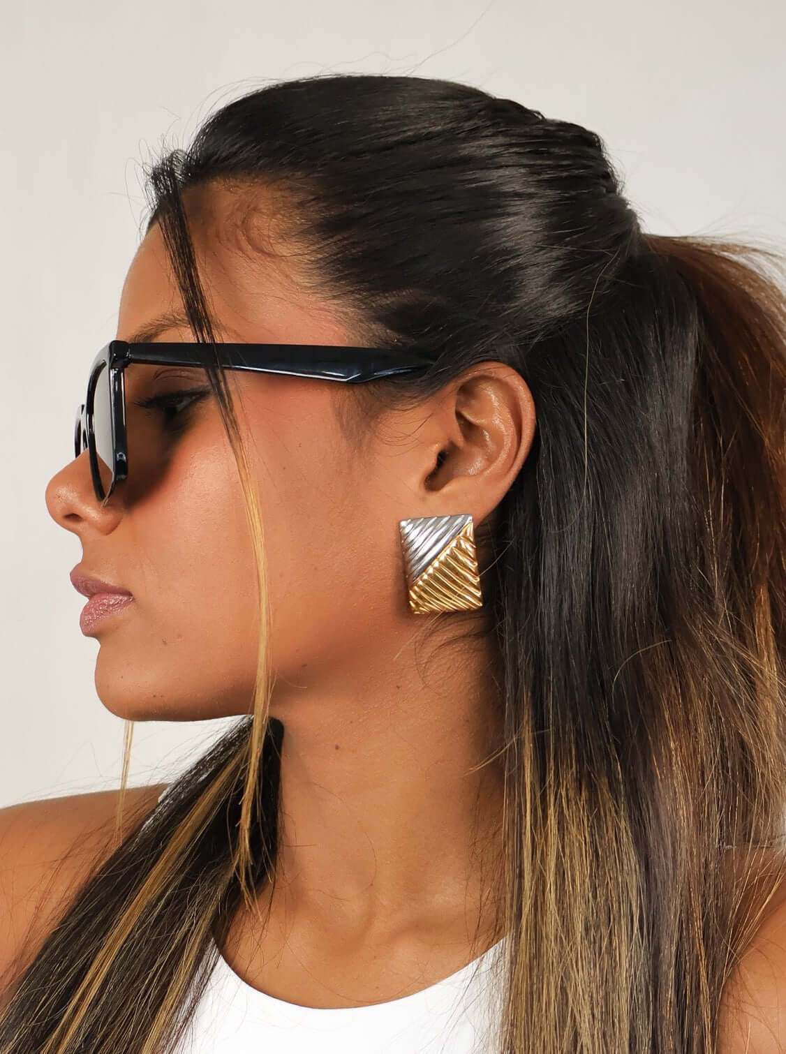 Gigi Earrings | Two tone