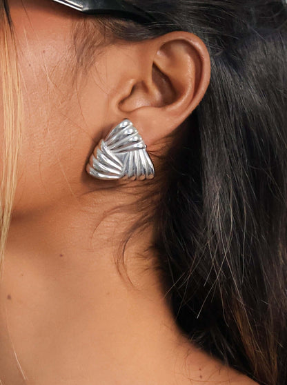 Alexa Triangle Earrings | Silver